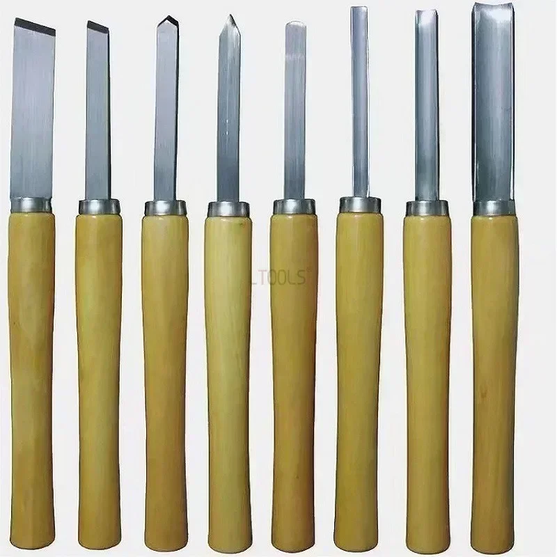 

8pcs Woodworking Chisel Set 65 Manganese Steel Woodworking Turning Knife Carving Chisel Wooden Box Packaging Set Hand Tools