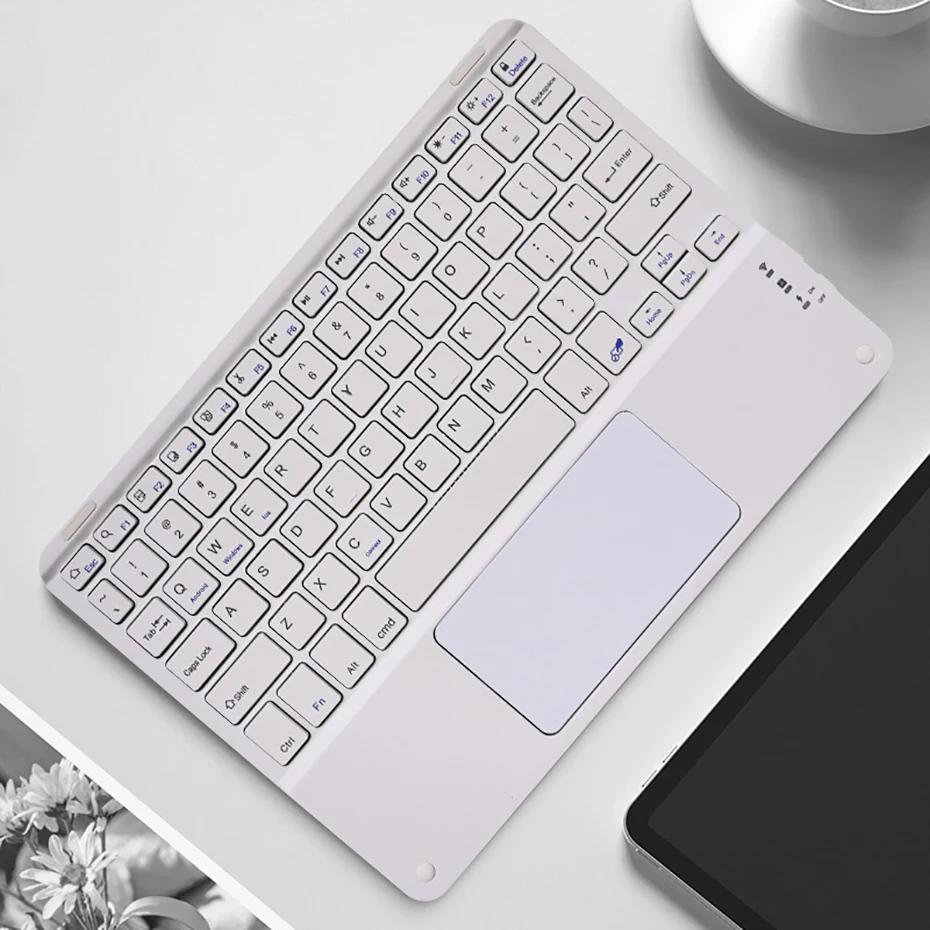 Teclado sem fio com Touchpad para iPad,