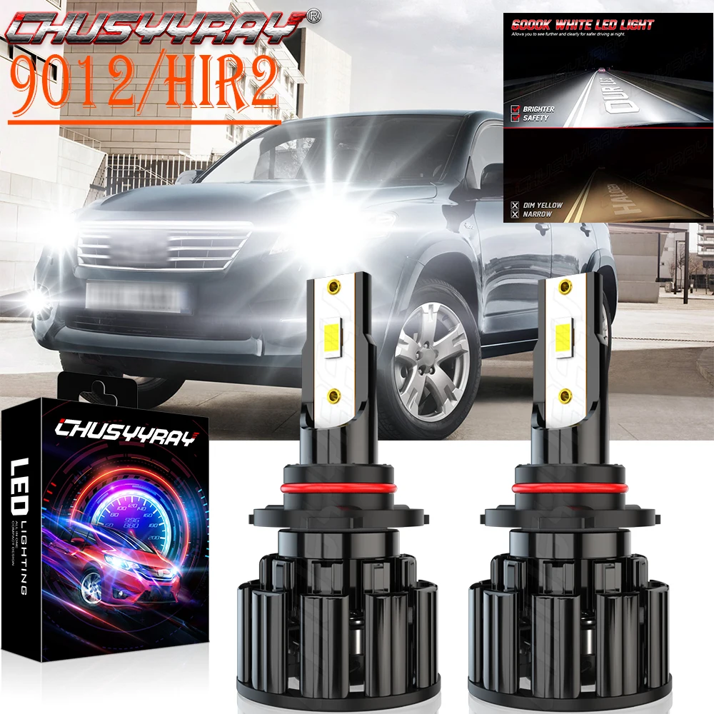 

CHUSYYRAY 9012 12000LM Led Headlight Lamp Compatible For 2017 Toyota 9012 HIR2 Minisize Easy To Install Super High Bright Bulbs