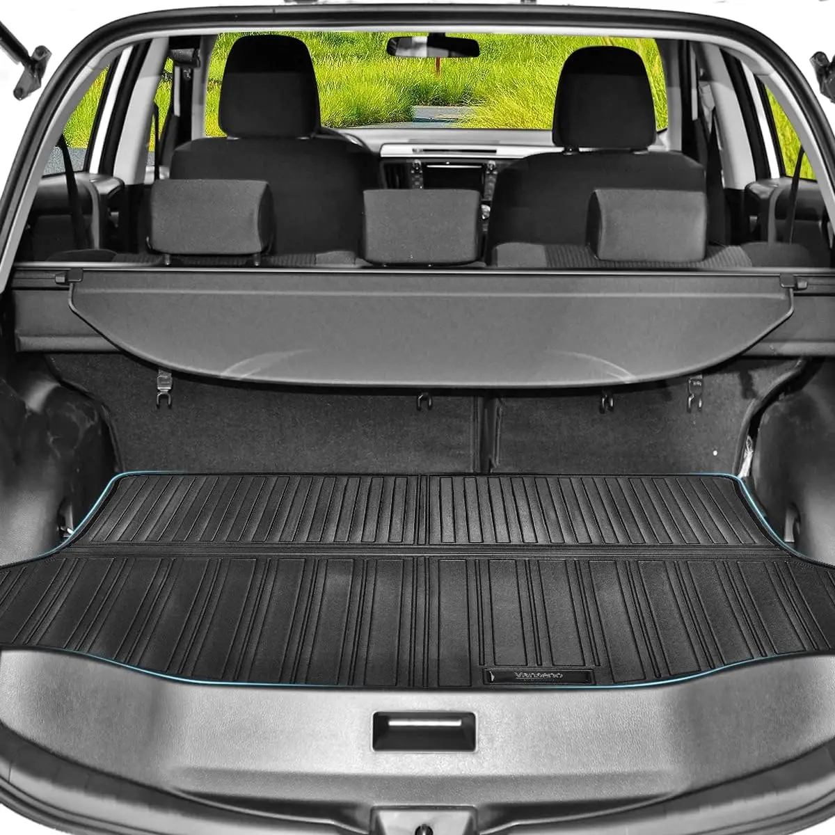MOTOS Tappetini in gomma per auto adatto per Toyota RAV4 IV 2015-2019 Migliorate il vostro comfort di viaggio con il tappetino antiscivolo per auto 3D