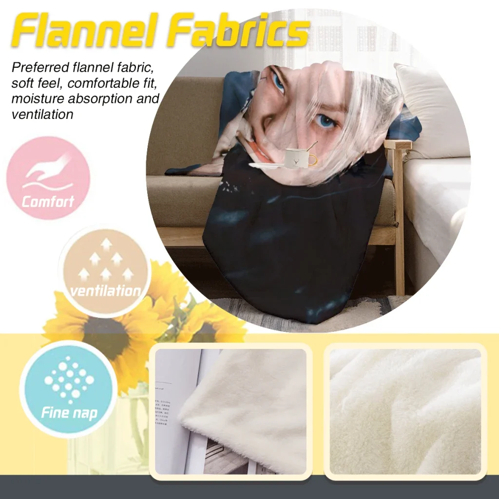 Hot-KPOP-Like-Stray-K-Kids Fashion Blanket Printed Throw Blanket Plush Fluffy Flanne Soft Throws for Sofa Couch and Bed 6
