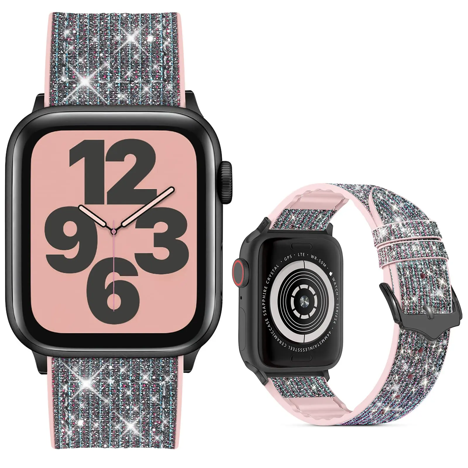 Silicone+Leather Strap For Apple Watch Ultra 49mm 8 7 45mm 41mm Sport Bracelet Band iWatch Series 6 5 4 SE 44mm 42mm