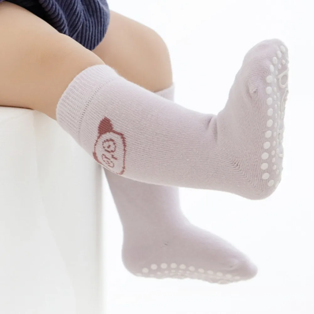 5 Pairs Casual Cute Knit Floor Socks Anti-slip Soft Comfortable Breathable Cotton Socks For Toddler Walking Baby Boys And Girls