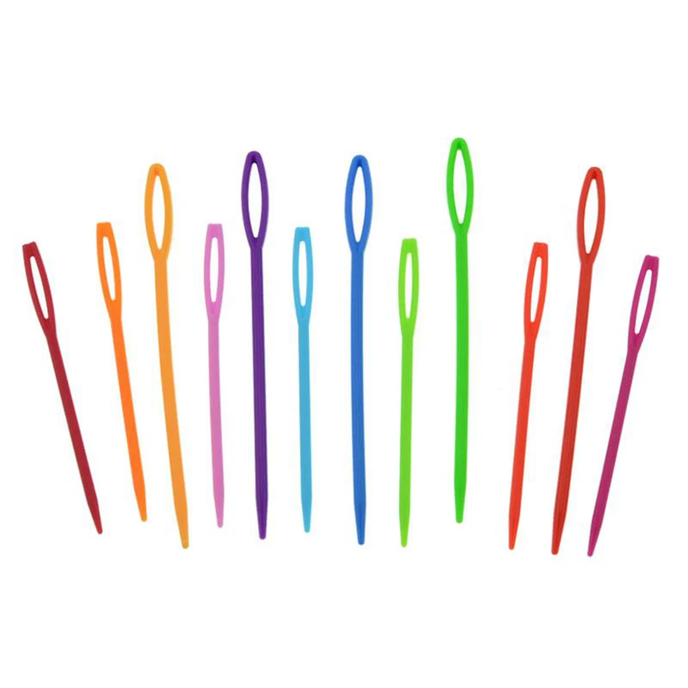100 Pcs Plastic Mixed Color Sewing Needles Sewing Accessories Household Supplies For Crafts Sewing Knitting Needlework Projects