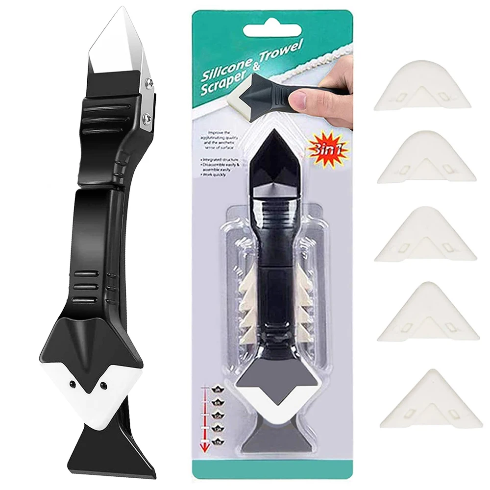 5 in1 Glass Glue Angle  Scraper Tool Caulking Tool Cement Scraper Tool Shovel Angle Glue Shovel Floor Cleaning Sealant Kitchen tool backpack Tool Storage Items