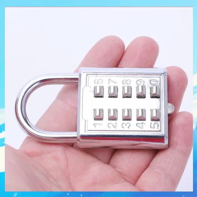 2X Anti-Theft Button Combination Padlock Digit Push Password Lock Zinc Alloy Security Lock Suitcase Luggage Coded Lock-[A49T] 1