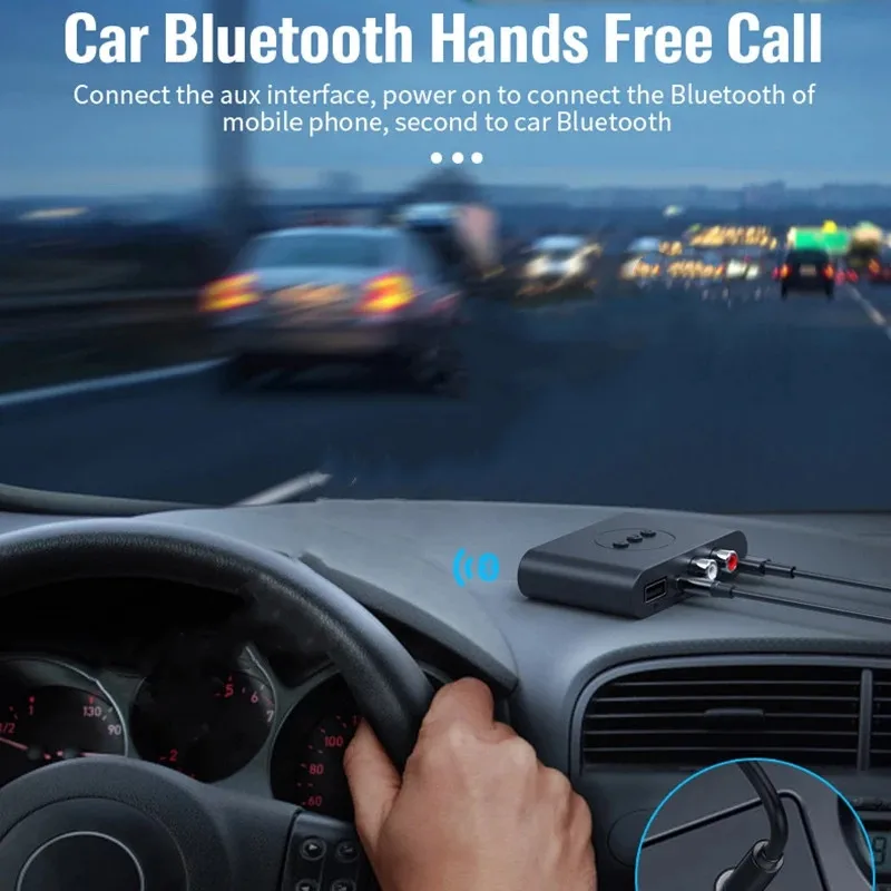 Bluetooth Audio Receiver 5.0 NFC U Disk RCA 3.5mm AUX USB Stereo Music Wireless Adapter With Mic For Car Kit Speaker Amplifier
