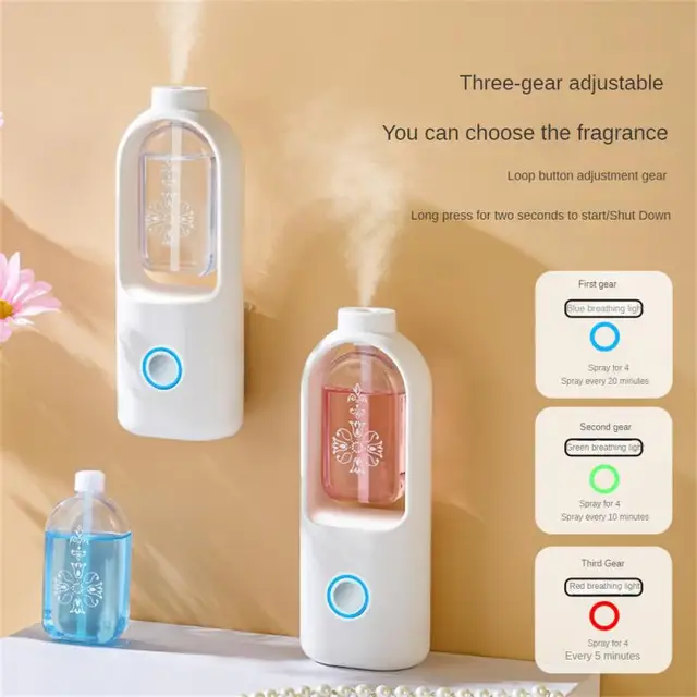 Háztartási Légfrissítő Függőleges És Lógó Kettős Használatú Wc -T Automatikus Füstölő Permetező Hálószoba Ágy Melletti Aromaterápiás Gép