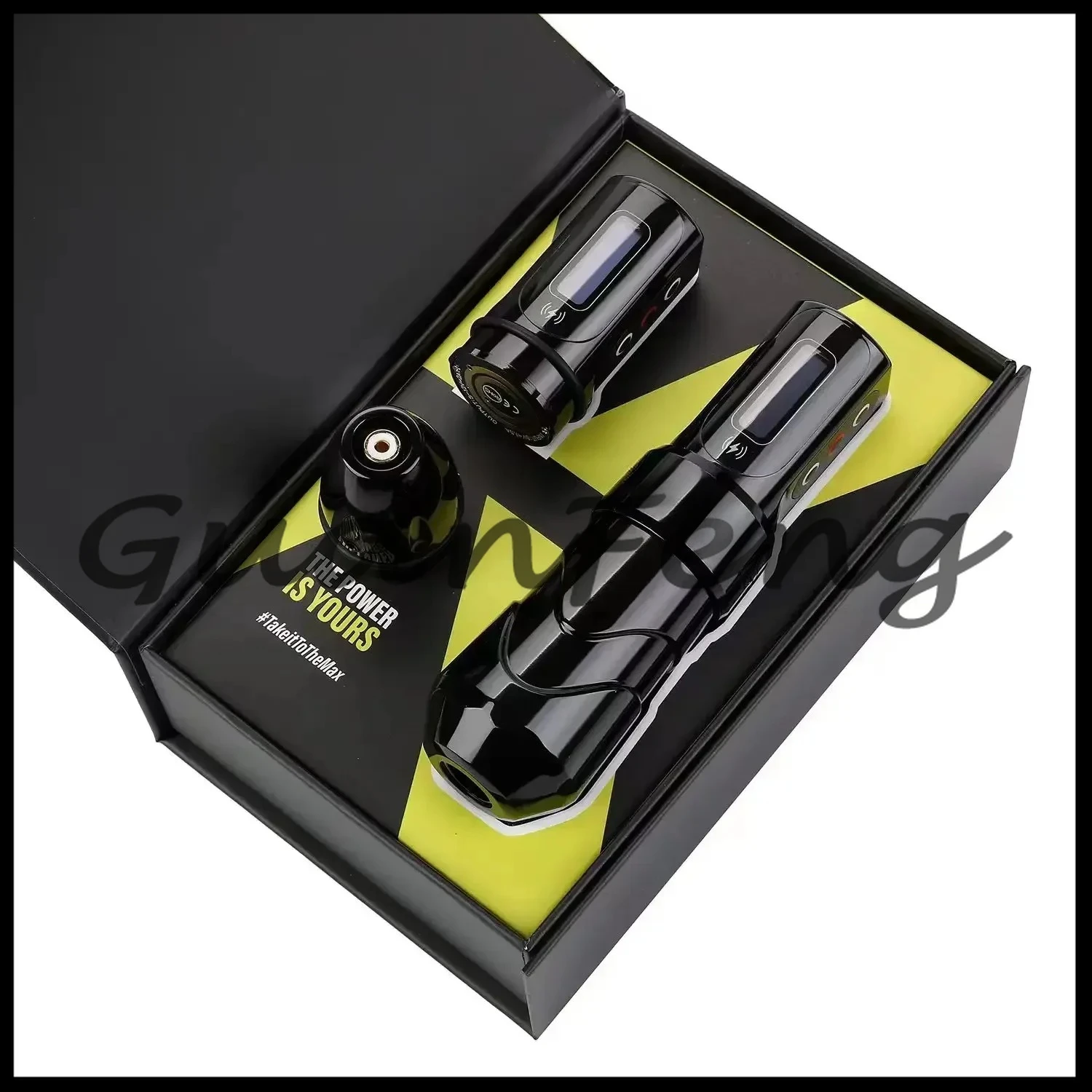 プロ仕様ワイヤレスアイロンタトゥーマシンペン、デジタルLED