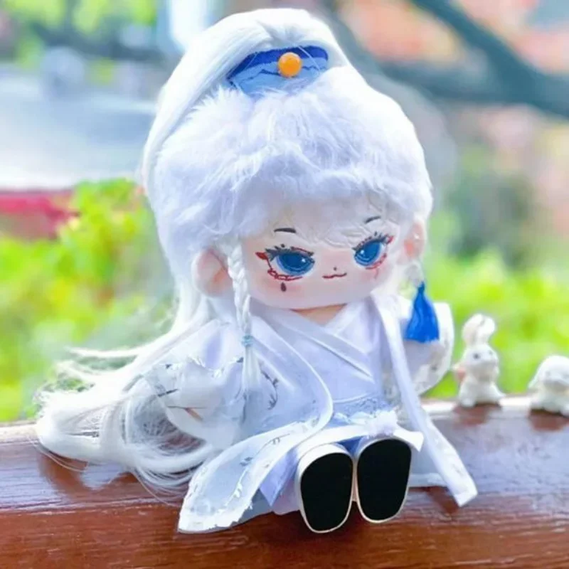 

No attribute White haired Juvenile Plush 20cm Doll Stuffed Clothing Dress Up Children's Toys For Girl Anime Toys Figure Gifts