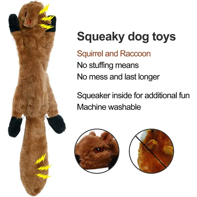 Stuffingless Animal Squeaky Dog Toy 2