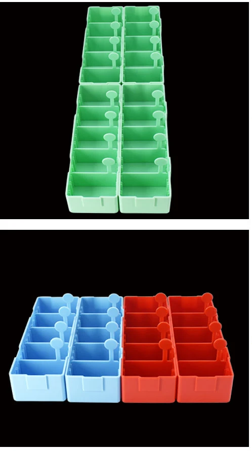 DIY kombinierte Probenbox, Probenkiste mit herausnehmbaren Trennwänden, Kunststoff-Organizer-Box mit Trennwänden für Laborbedarf, 1 Stück – Detail 4