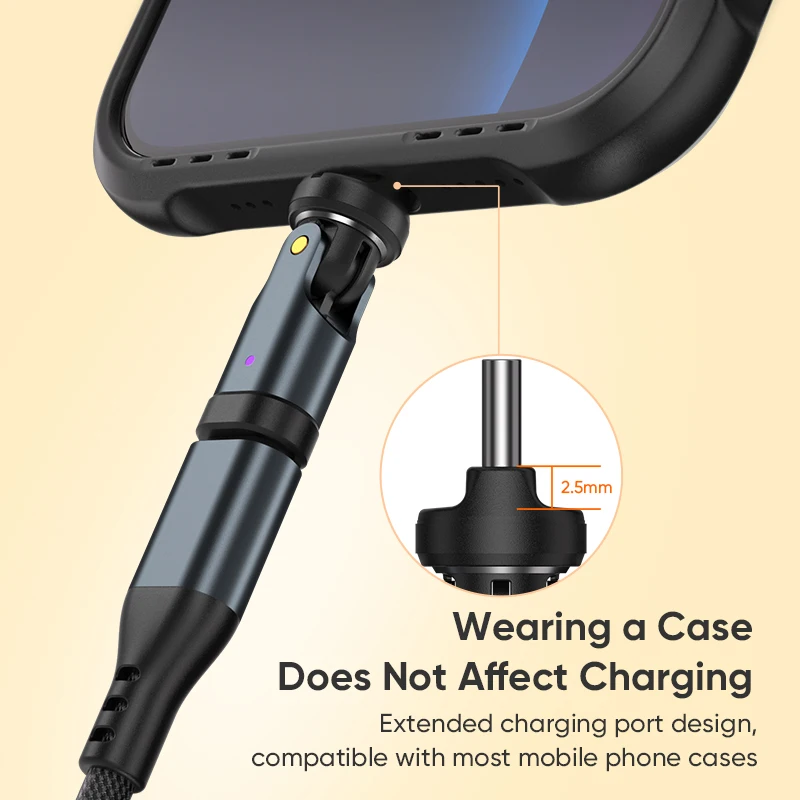 OTG Adapter AUFU 540 Rotation PD240W USB3.1 Usb C to Type C OTG Adapter 5A Fast Charge Cable Converter for iPhone 16 MacBook Samsung Xiaomi