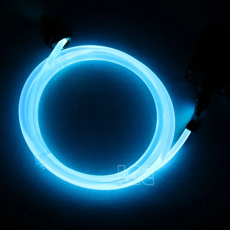 1Meter Diameter 10mm to 14mm Side Glow PMMA Fiber Optic Cable for swimming pool lights outline decoration