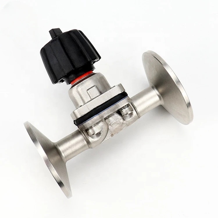 

Sanitary manual straight way diaphragm valve DN15 with K50.5mm clamp connection