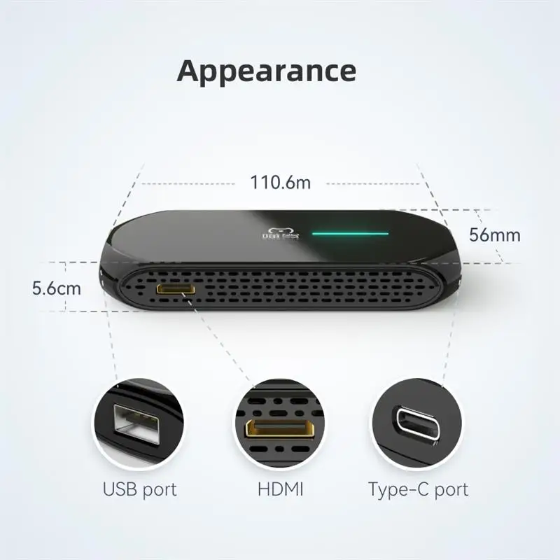   ī÷ Miudrive Ƽ̵ ڽ 2 + 8G, HDMI, USB, Tik Tok, Netflix, Ʃ, ƿ, , ٰ
