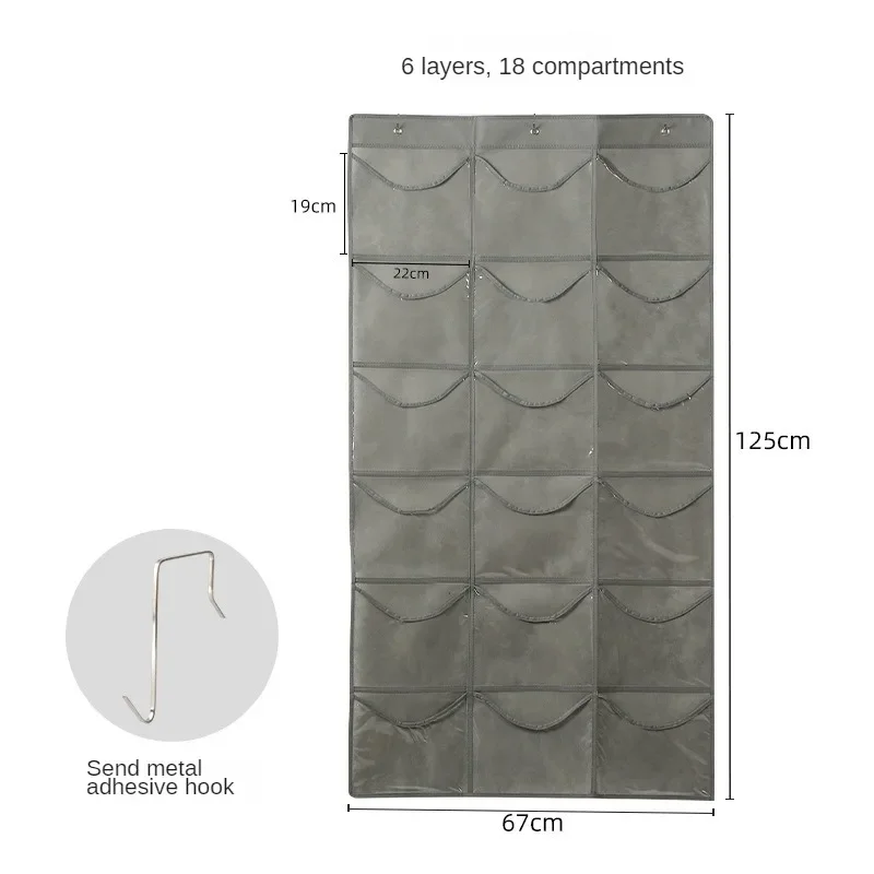 Hat Storage Hanging Bag Household Baseball Cap Storage Artifact Thickened Non-woven Fabric Amazon Door Multi-layer Display Stand 6