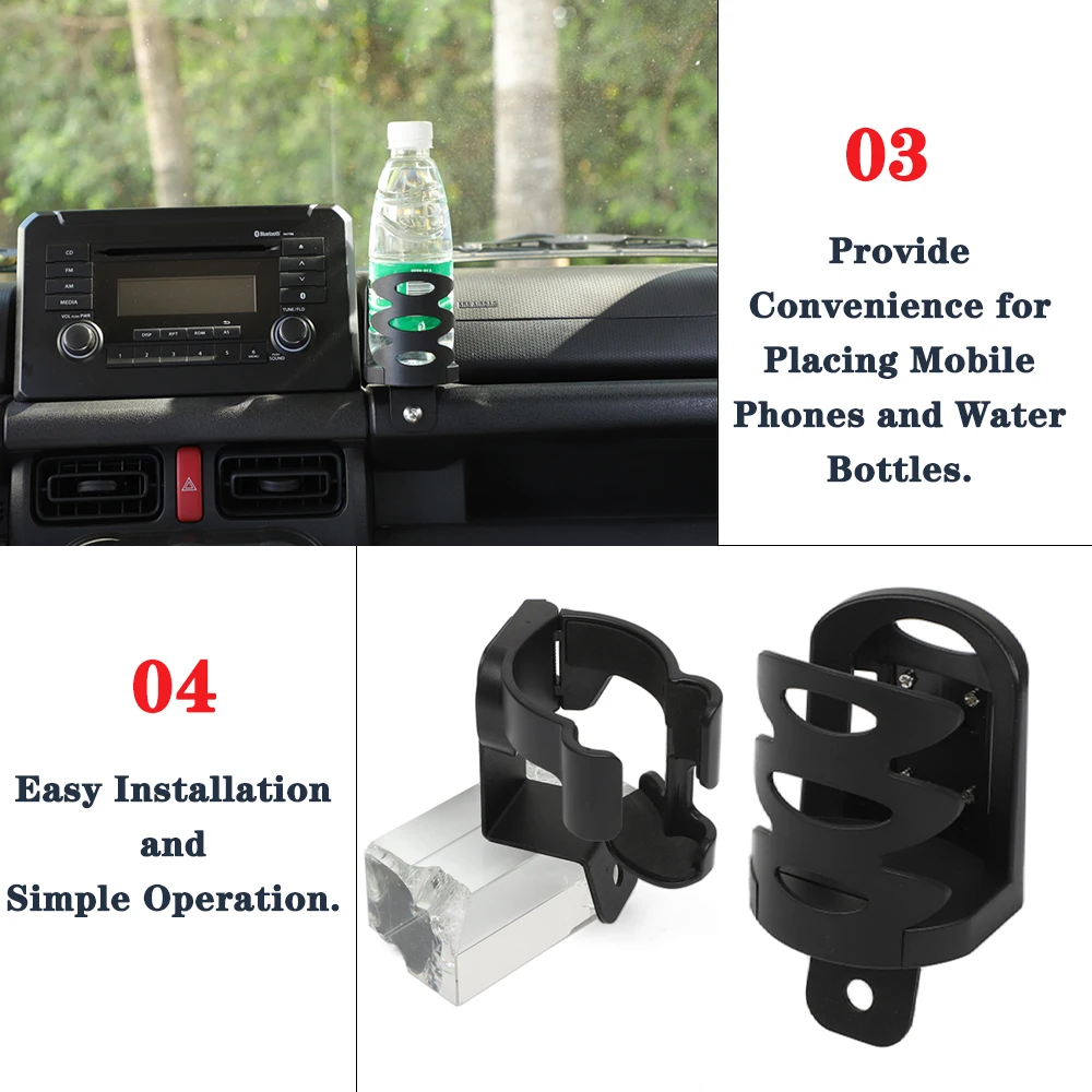 2 Stuks Auto Waterbeker Flessenhouder Drink Beugel Voor Suzuki Jimny Jb64 Jb74 2019 2020 2021 2022 2023 Gen 4 Interieuraccessoires