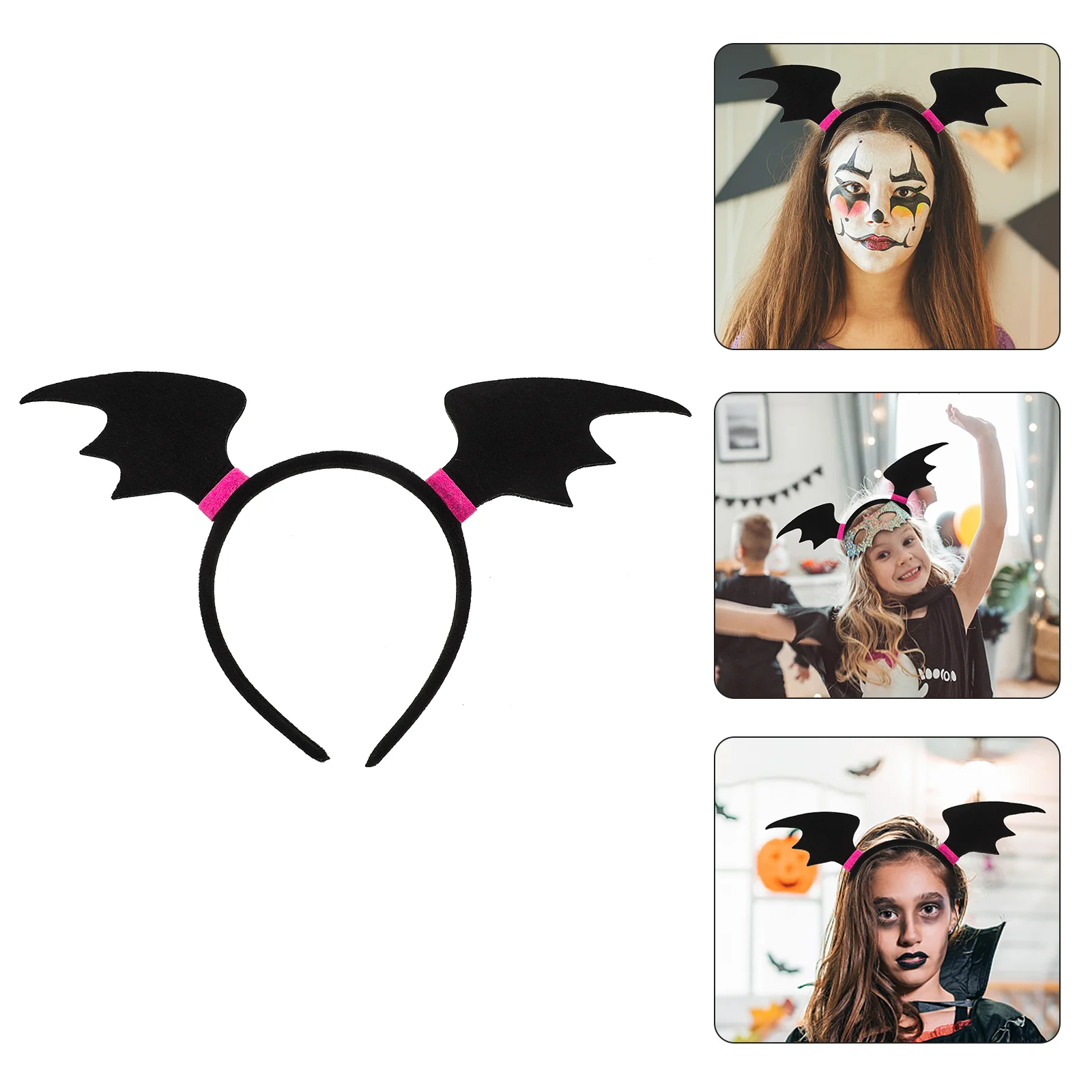 

Hair Band Headband Black Girl Halloween Party Decor Bat Hairband Wing Accessories Women's Tiara