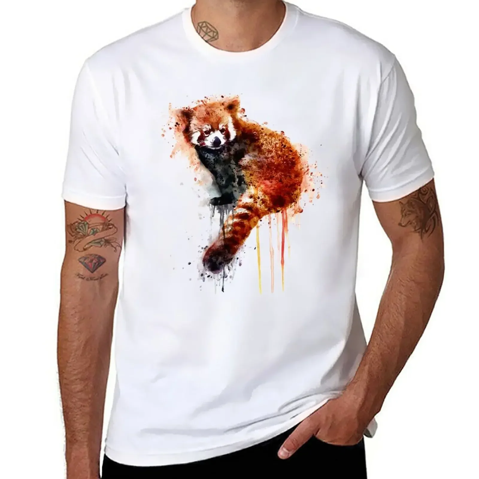 Red Panda T-Shirt aesthetic clothes blanks tees mens cotton t shirts