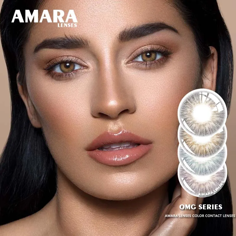 Amara Lenses Natural Color Lens Eyes Omg Series Yearly Color Contact Lenses For Eyes Beauty