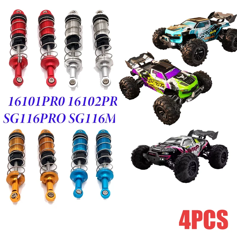 Enhanced RC Car Metal Upgrade Front and Rear Hydraulic Spring Shock Absorbers