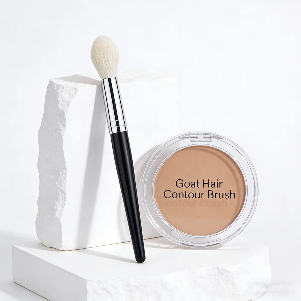 Goat Hair Contour Brush Face Powder Blush Highlight Sculpting Makeup 100