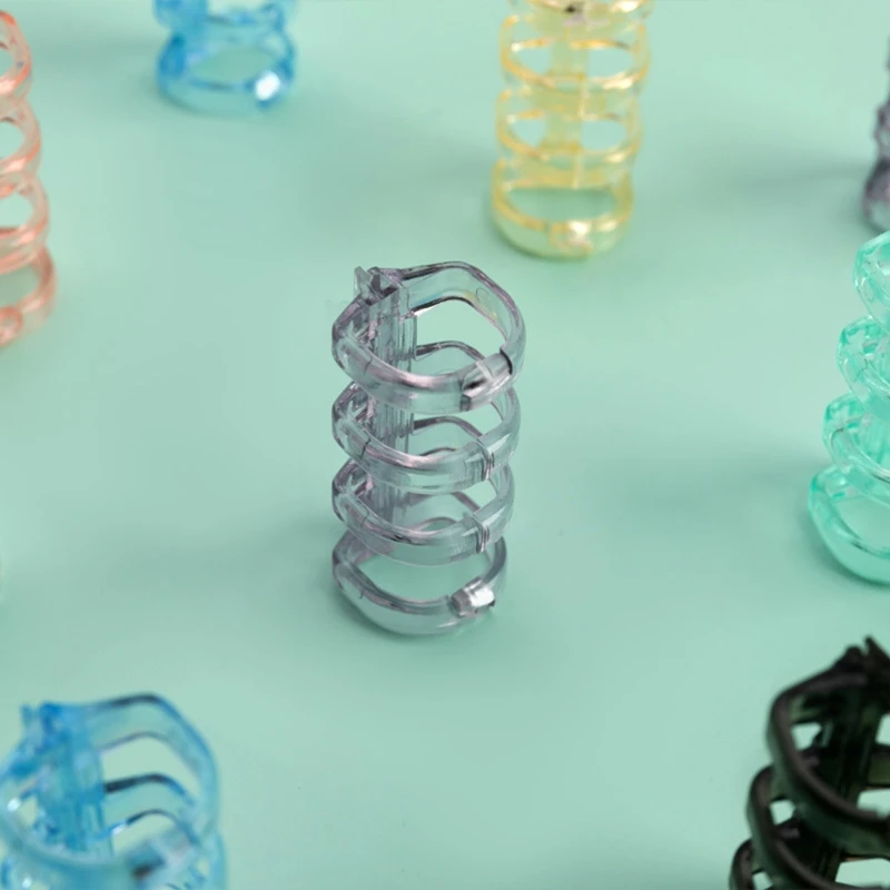 4 Ring Plastic Book Rings Loose Leaf Binding Ring Large Capacity DIY Scrapbook Photo Card for Women Girls Students 5PC