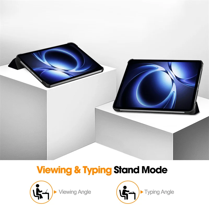Stylish 8.8-Inch Hard PC Tri-Fold Magnetic Tablet Case with Pen