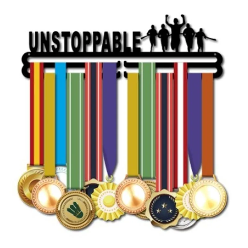 Percha De Medallas Con Estante Para Trofeos, Estante De Premios De