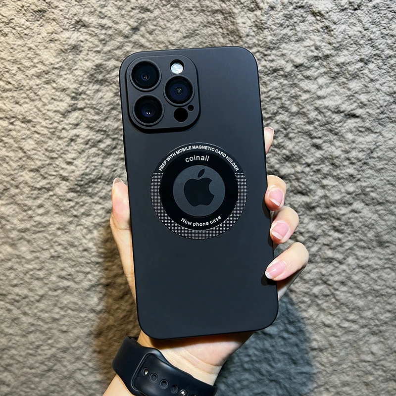 Luxury Magsafe Wireless Charge Phone Case For iPhone16 15 14 13 12 11 ProMax Plus Magnetic Bumper Matte Hard PC Shockproof Cover