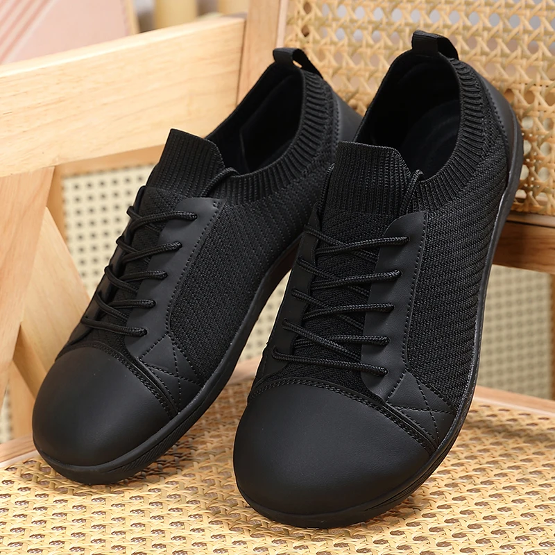 Mode Unisex Bredere Schoenen Ademende Mesh Mannen Blootsvoets Wijde Tenen Schoenen Nieuwe Flats Zachte Zero Drop Zool Bredere Teen Sneakes Grote Maat