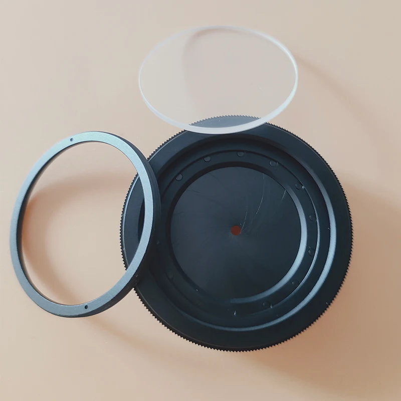 Adjustable 1.5-26mm Iris Diaphragm Mounting thread M30 to M37 DIY Retrofit night vision Adapter Ring with Tempered Glass Lens