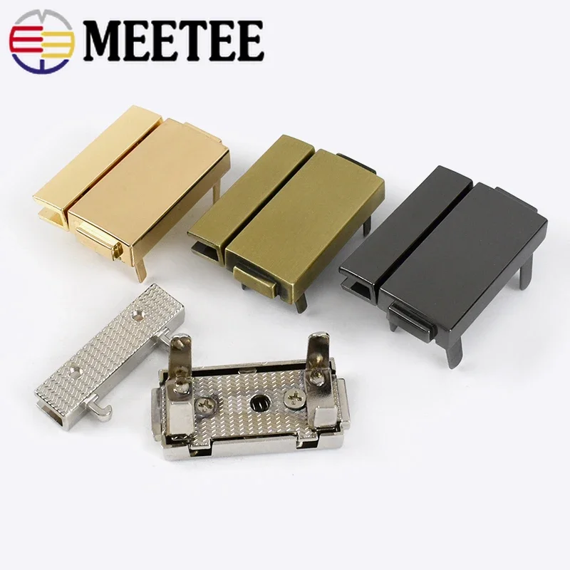 Meetee 금속 가방 잠금 용수철 스냅 버클, 여성용 핸드백 장식 클로저 걸쇠, DIY 하드웨어 액세서리, 38x29mm, 1 개, 2 개, 4 개