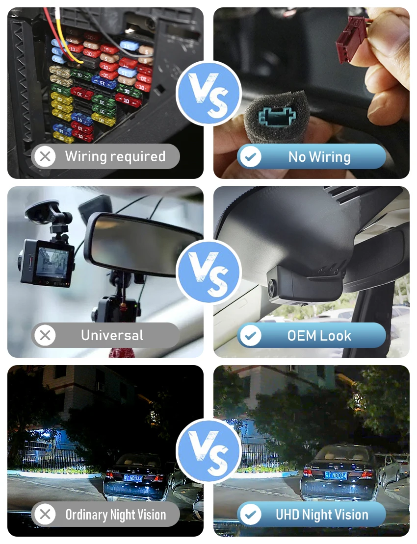 Description Picture 3 of itemPlug and Play 2160P Special DVR Dash Cam Camera for Volvo V60 S60 S80 S80L S90 XC40 XC60 XC70 XC90 App Control Rain Sensor Wire