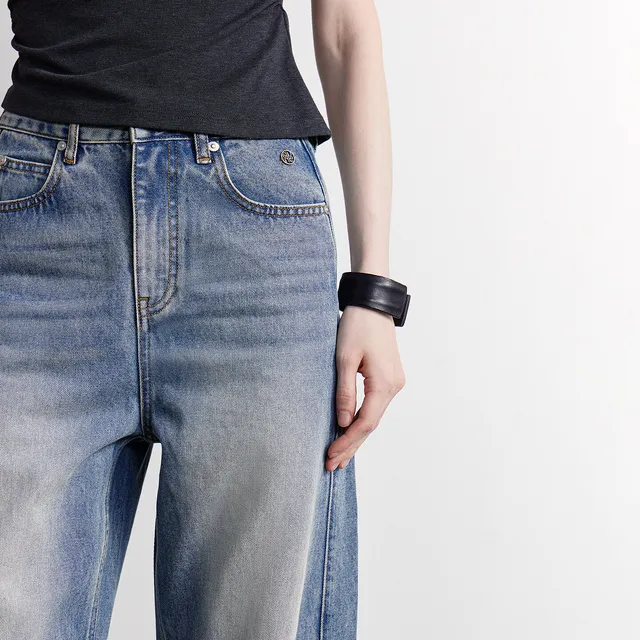 TOYOUTH Women Denim Jeans 2026 Summer New High Waist Curved Knife Pants 4