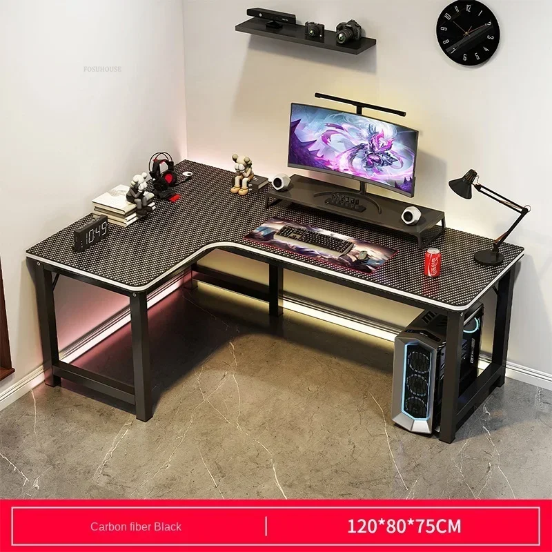 שולחנות מחשב פינתיים מודרניים עץ איכותי בצורת L למשחקים בבית, במשרד, בחדר השינה, ללימודים ולמחשב הנייד