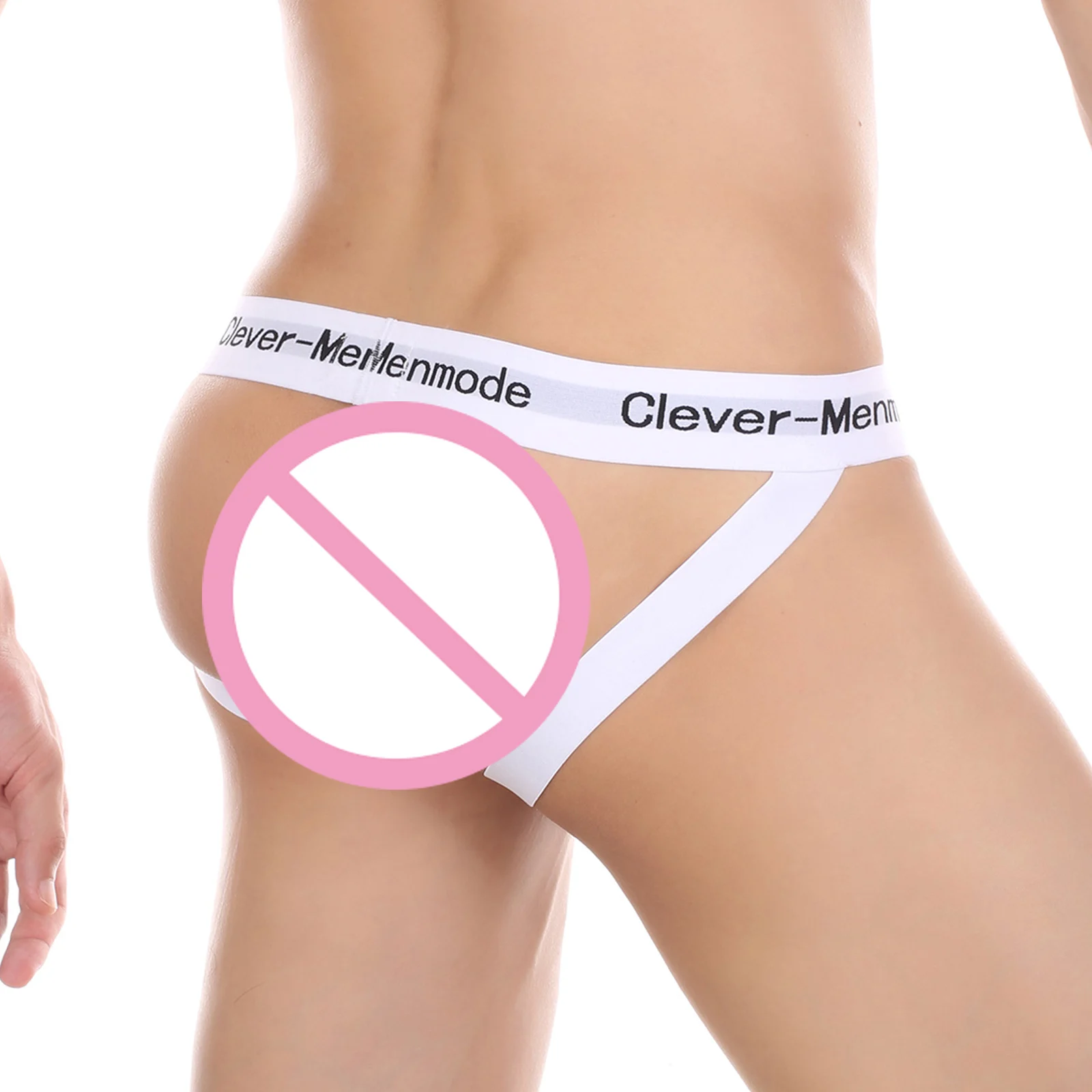 Male Underwear CLEVER-MENMODE Mens Sexy Underwear Jockstrap G String Thongs Open Butt Penis Pouch Panties Backless Low Rise Male Underpants