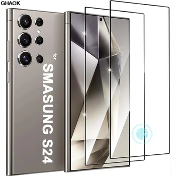3/2/1PCS Pellicola salvaschermo in vetro temperato per Samsung Galaxy S24 Plus S24 Pellicole a copertura ultra completa Supporto sblocco delle impronte digitali