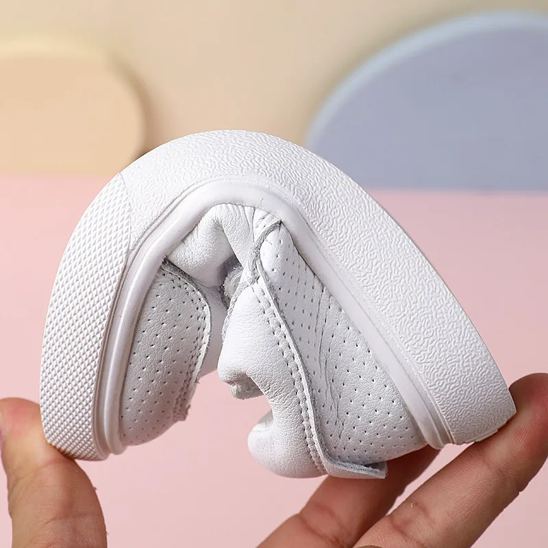 AOGT Autumn Children Shoes Genuine Leather Boy Girl Casual Shoes Fashion Soft Comfortable Non-Slip Rubber Sole Kids Sneaker 6