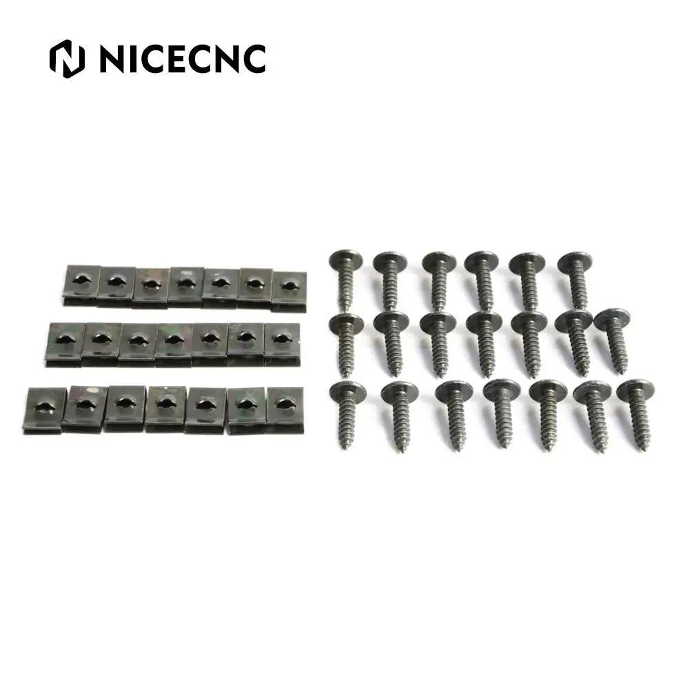 

Complete Universal Motorcycle M4 Fairing Bolts Kit Fastener Push Clips Screws