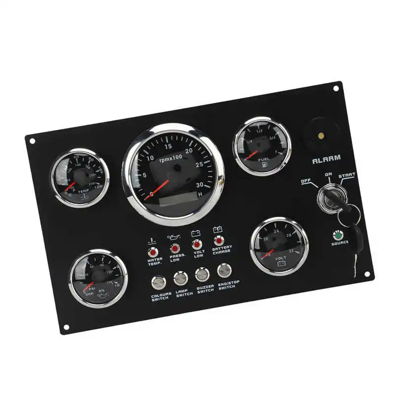 Digital Dash Gauge Panel 7 Color Backlight Oil Volt Water Pressure
