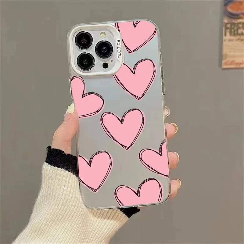 Elegant Black Love Heart Phone Case Cover
