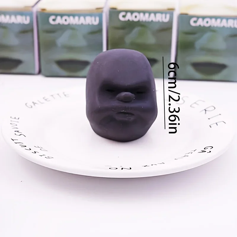 재미있는 표정 스퀴즈 볼 릴랙스 장난감 어린이 성인 자폐증 감각 완화 스트레스 해소 불안 완화 블랙 소프트 스퀴시