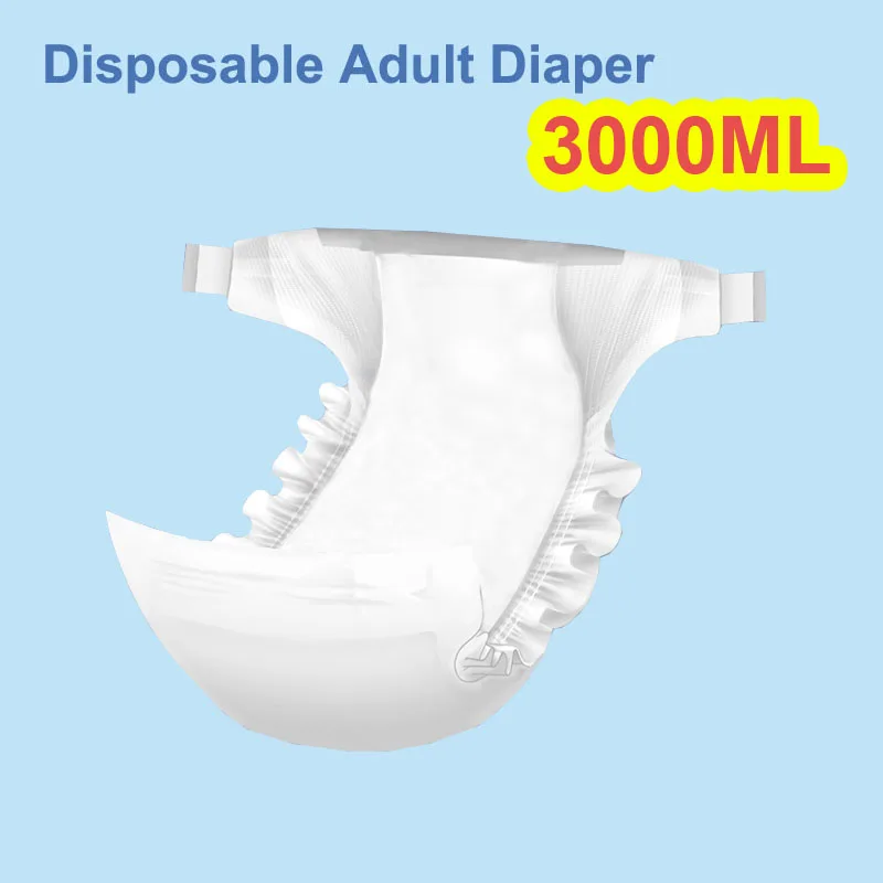 3000ML Disposable Adult Diaper 3PCS Trial Pack Elderly Pants Breathable Nappies Waterproof Plus