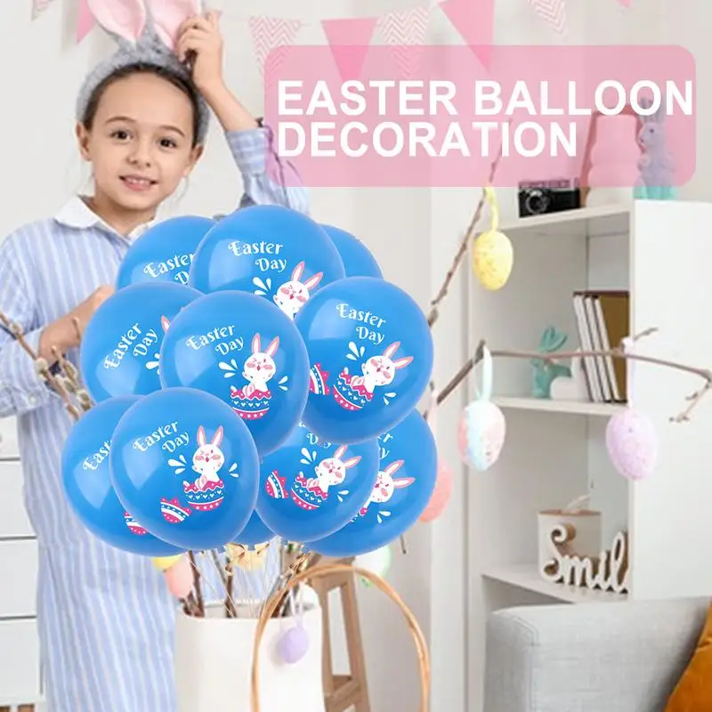 Easter Bunny Balloons 100X Eggs Bunny Chick Balloon Happy Decor Themed Party Latex Party Supplies Decorations