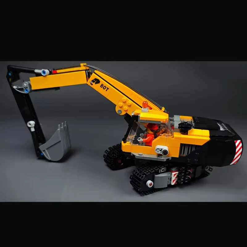 City Construction Excavator Building Blocks  MOC With 3 Figures Assemble Bricks Toys Gift For Children Kids - 6