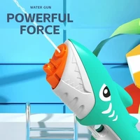 Summer Children Water Gun Automatic Large Capacity Electric Toy Cartoon Shark Outdoor Beach Pool Fight Party Water Toy for kid 2
