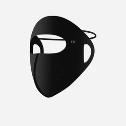 Sunscreen Mesh Full Face Mask with Ice Silk Cool UV Protection (Black)