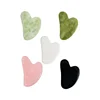 Heart-shaped Jade Gua Sha Scraping Board 5 Colors Option Black White Green Blue Gua Sha Tool Facial Massage Scraping Massager 1